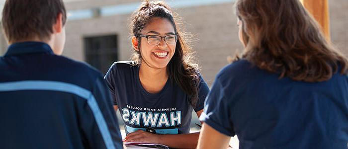 Student smiling